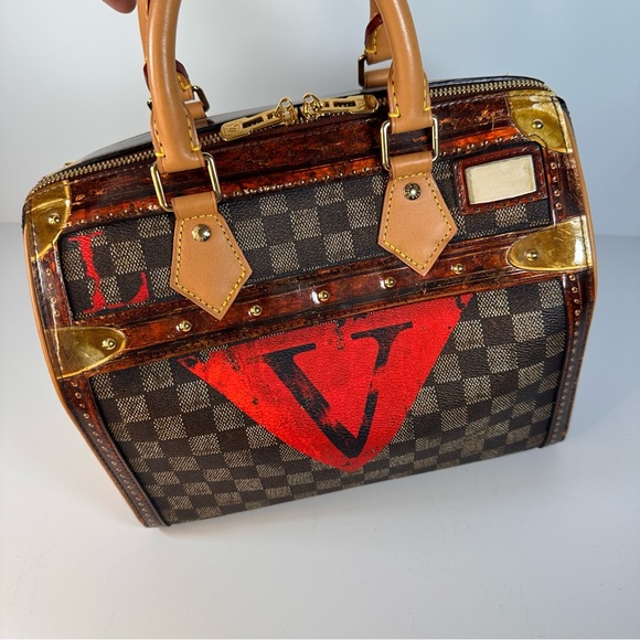 Louis Vuitton Damier Ebene Time Trunk Speedy Bandouliere 25 - Picture 9 of 15